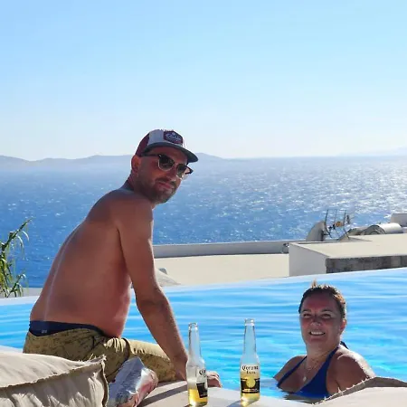 Appart hôtel Elli Tropical Luxury Sunset-infinity Pool- Sea Side-near Center Parking Mykonos Town