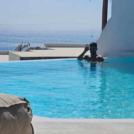 Elli Tropical Luxury Sunset-infinity Pool- Sea Side-near Center Parking מלון דירות Mykonos Town